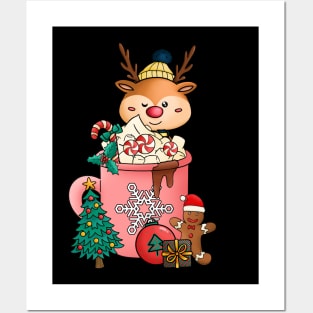 Cute and Lovely Animals with Christmas Vibes Posters and Art